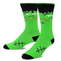 Teehee Novelty Young Men Halloween Fun Crew Socks 4Pair Skull Monster Ghost Face