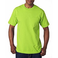 Adult 61 oz 100% cotton Pocket T-Shirt - ASH - S(D0102H7DTNP)