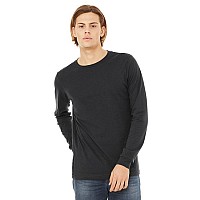 Unisex Jersey Long-Sleeve T-Shirt - RED - S(D0102H7WPT6)