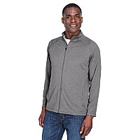 Mens Stretch Tech-Shell compass Full-Zip - DK gREY HEATHER - S(D0102H76K92)