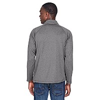 Mens Stretch Tech-Shell compass Full-Zip - DK gREY HEATHER - S(D0102H76K92)