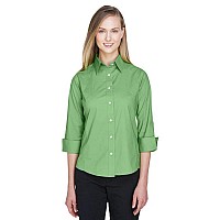 Ladies Perfect Fit34-Sleeve Stretch Poplin Blouse - LIME - S(D0102H7YEQT)