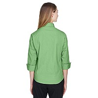 Ladies Perfect Fit34-Sleeve Stretch Poplin Blouse - LIME - S(D0102H7YEQT)