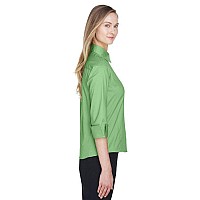 Ladies Perfect Fit34-Sleeve Stretch Poplin Blouse - LIME - S(D0102H7YEQT)