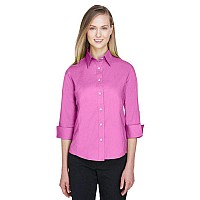 Ladies Perfect Fit34-Sleeve Stretch Poplin Blouse - LIME - S(D0102H7YED6)