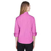 Ladies Perfect Fit34-Sleeve Stretch Poplin Blouse - LIME - S(D0102H7YED6)