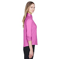 Ladies Perfect Fit34-Sleeve Stretch Poplin Blouse - LIME - S(D0102H7YED6)