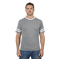 Adult TRI-BLEND Varsity Ringer T-Shirt - TRU BLU HTH OXF - XL(D0102H7M1Z8)