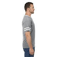 Adult TRI-BLEND Varsity Ringer T-Shirt - TRU BLU HTH OXF - XL(D0102H7M1Z8)