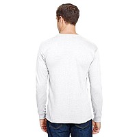 Unisex Union-Made Long-Sleeve Pocket crew T-Shirt - ASH - S(D0102H7MXHP)