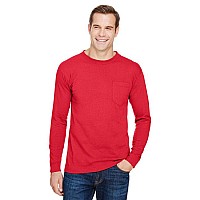 Unisex Union-Made Long-Sleeve Pocket crew T-Shirt - ASH - S(D0102H7MH3T)