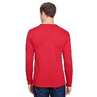 Unisex Union-Made Long-Sleeve Pocket crew T-Shirt - ASH - S(D0102H7MH3T)