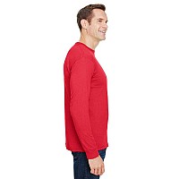 Unisex Union-Made Long-Sleeve Pocket crew T-Shirt - ASH - S(D0102H7MH3T)