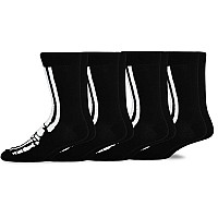 Teehee Novelty Young Men Halloween Fun Crew Socks 4Pair Skelton