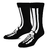 Teehee Novelty Young Men Halloween Fun Crew Socks 4Pair Skelton