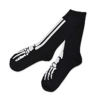 Teehee Novelty Young Men Halloween Fun Crew Socks 4Pair Skelton