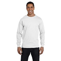 Mens 52 oz comfortSoft cotton Long-Sleeve T-Shirt - WHITE - S(D0102H7KTV2)