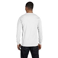 Mens 52 oz comfortSoft cotton Long-Sleeve T-Shirt - WHITE - S(D0102H7KTV2)