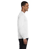 Mens 52 oz comfortSoft cotton Long-Sleeve T-Shirt - WHITE - S(D0102H7KTV2)