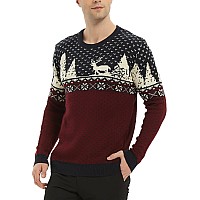 V28 Mens Christmas Reindeer Snowman Penguin Santa And Snowflake Sweater Large Reindeerfs