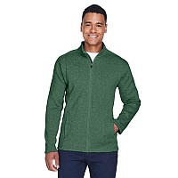 Mens Bristol Full-Zip Sweater Fleece Jacket - gREY HEATHER - S(D0102H7YEK8)