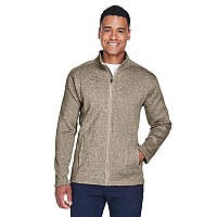 Mens Bristol Full-Zip Sweater Fleece Jacket - gREY HEATHER - S(D0102H7YE4J)