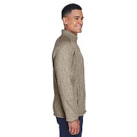 Mens Bristol Full-Zip Sweater Fleece Jacket - gREY HEATHER - S(D0102H7YE4J)