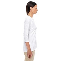 Ladies Perfect FitBracelet-Length V-Neck Top - WHITE - XS(D0102H76WUT)