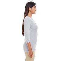 Ladies Perfect FitY-Placket convertible Sleeve Knit Top - WHITE - XS(D0102H7YEIJ)