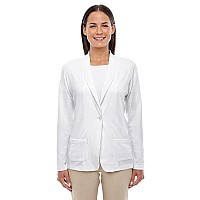 Ladies Perfect FitShawl collar cardigan - WHITE - XS(D0102H76ZI2)