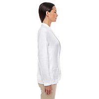 Ladies Perfect FitShawl collar cardigan - WHITE - XS(D0102H76ZI2)