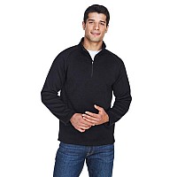 Adult Bristol Sweater Fleece Quarter-Zip - NAVY - S(D0102H76402)