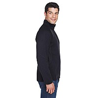 Adult Bristol Sweater Fleece Quarter-Zip - NAVY - S(D0102H76402)