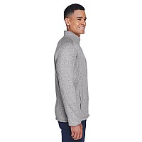 Mens Bristol Full-Zip Sweater Fleece Jacket - gREY HEATHER - S(D0102H7NVBP)