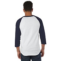 Adult Raglan T-Shirt - WHITE BLAcK - S(D0102H7DNI2)