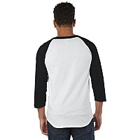 Adult Raglan T-Shirt - WHITE BLAcK - S(D0102H7DNVJ)