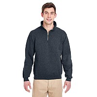 Adult Super Sweats NuBlend Fleece Quarter-Zip Pullover - BLAcK HEATHER - 2XL(D0102H7MQW2)