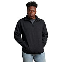 Unisex Dri-Power Quarter-Zip Fleece - BLAcK - S(D0102H7KYWJ)