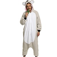 Funziez Adult Onesie Halloween Costume Animal And Sea Creature Plush One Piece Cosplay Suit For Adults Men And Women Koala