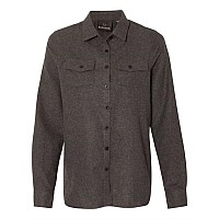 Burnside Ladies' Solid Flannel Shirt M CHARCOAL