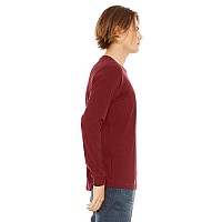 Unisex Jersey Long-Sleeve T-Shirt - RED - S(D0102H7WPD2)