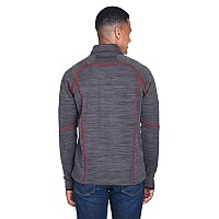 Mens Flux Mlange Bonded Fleece Jacket - cARBON OLY RED - S(D0102H7NVK2)