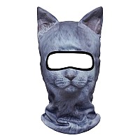 Wtactful 3D Animal Ears Breathable Balaclava Face Mask For Skiing Snowboard Cycling Motorcycle Music Festivals Raves Halloween P