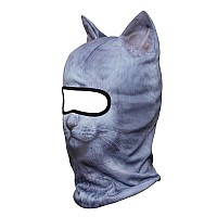 Wtactful 3D Animal Ears Breathable Balaclava Face Mask For Skiing Snowboard Cycling Motorcycle Music Festivals Raves Halloween P