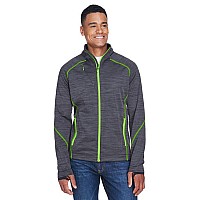 Mens Flux Mlange Bonded Fleece Jacket - cARBON OLY RED - S(D0102H7NV46)