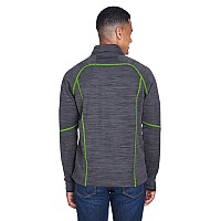 Mens Flux Mlange Bonded Fleece Jacket - cARBON OLY RED - S(D0102H7NV46)