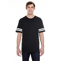 Mens Football T-Shirt - BLAcK WHITE - 2XL(D0102H2HEDV)