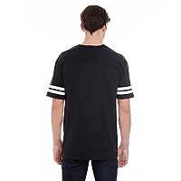 Mens Football T-Shirt - BLAcK WHITE - 2XL(D0102H2HEDV)