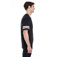 Mens Football T-Shirt - BLAcK WHITE - 2XL(D0102H2HEDV)