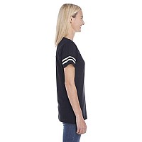 Ladies Football T-Shirt - BLAcK WHITE - 2XL(D0102H2HEMU)